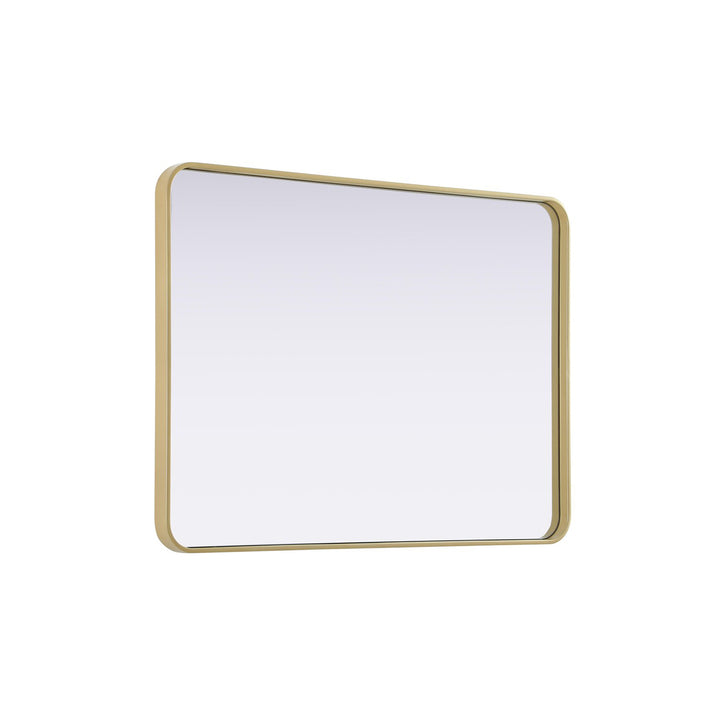 Contour Metal Rectangle Mirror 30X40 In Brass - View 5 - Joshua Marshal