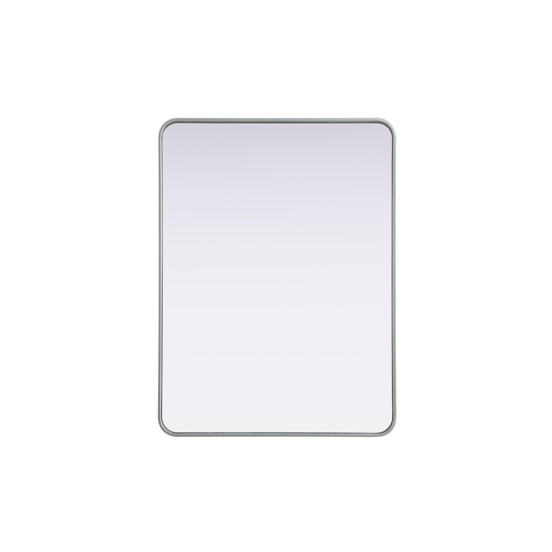 Contour Metal Rectangle Mirror 30X40 In Silver - View 3 - Joshua Marshal