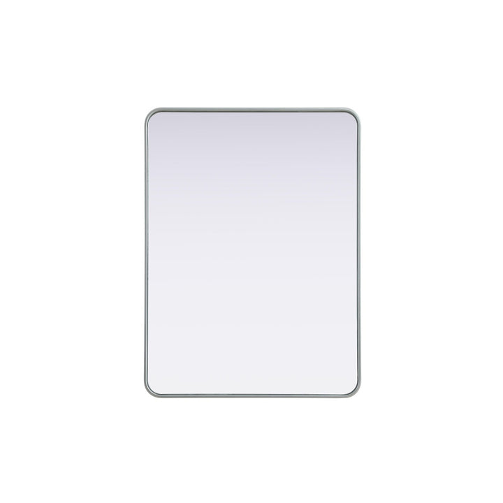 Contour Metal Rectangle Mirror 30X40 In Silver - View 3 - Joshua Marshal