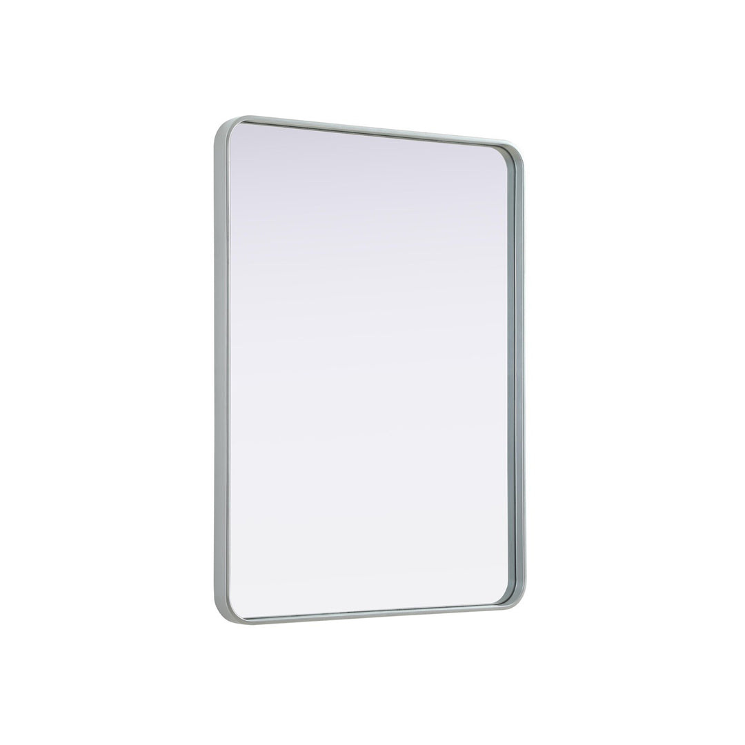 Contour Metal Rectangle Mirror 30X40 In Silver - View 4 - Joshua Marshal
