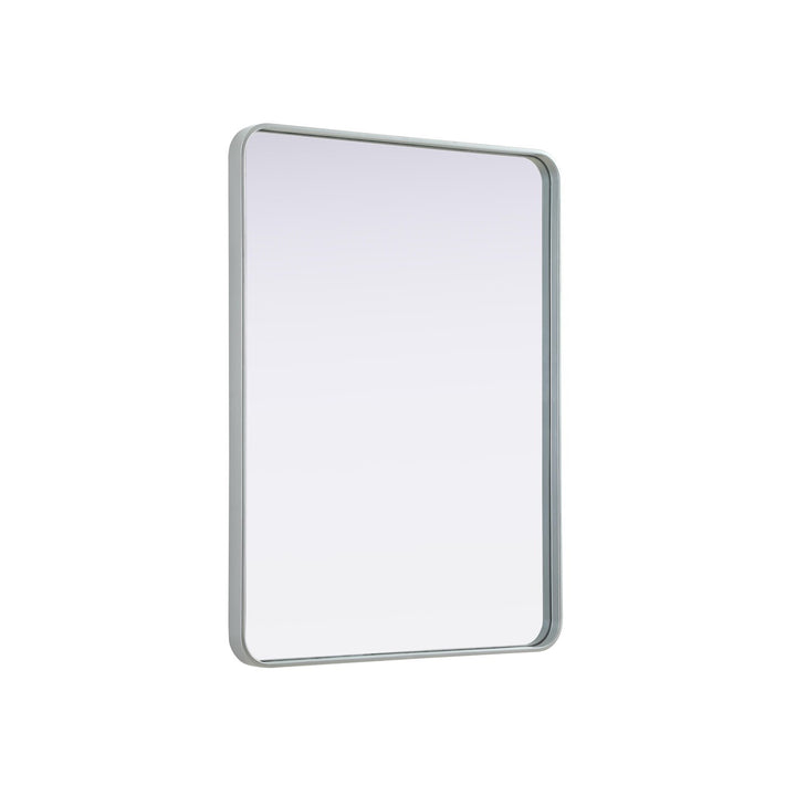 Contour Metal Rectangle Mirror 30X40 In Silver - View 4 - Joshua Marshal