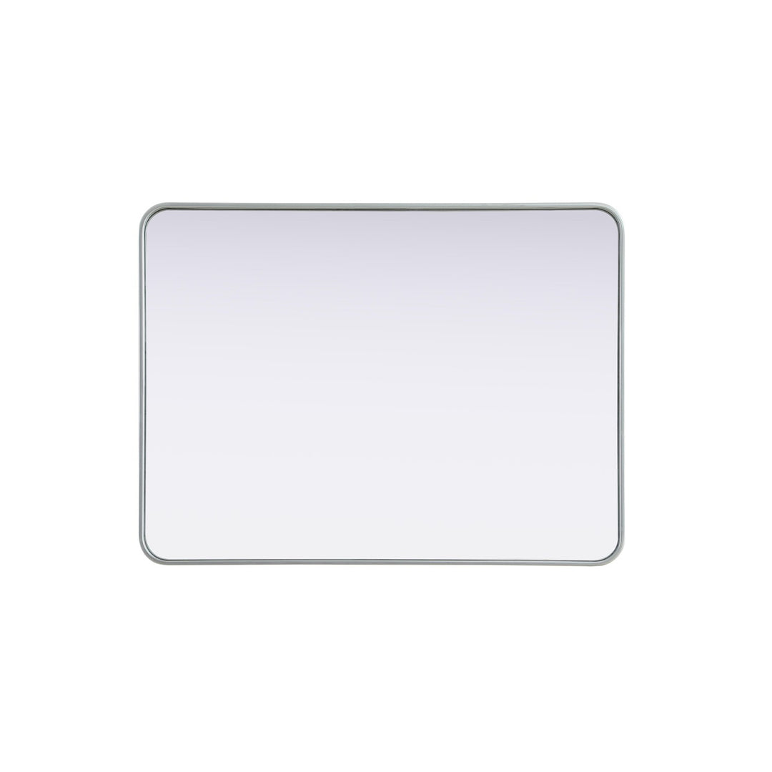 Contour Metal Rectangle Mirror 30X40 In Silver - View 5 - Joshua Marshal