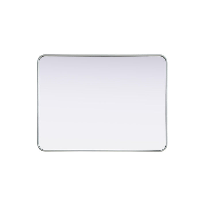 Contour Metal Rectangle Mirror 30X40 In Silver - View 5 - Joshua Marshal