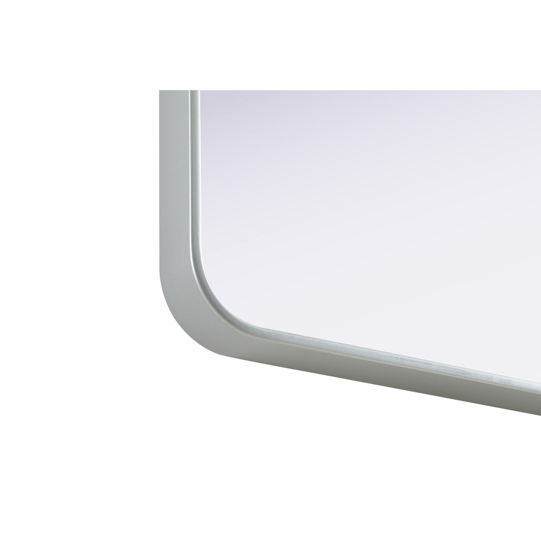 Contour Metal Rectangle Mirror 30X48 In Silver - View 6 - Joshua Marshal