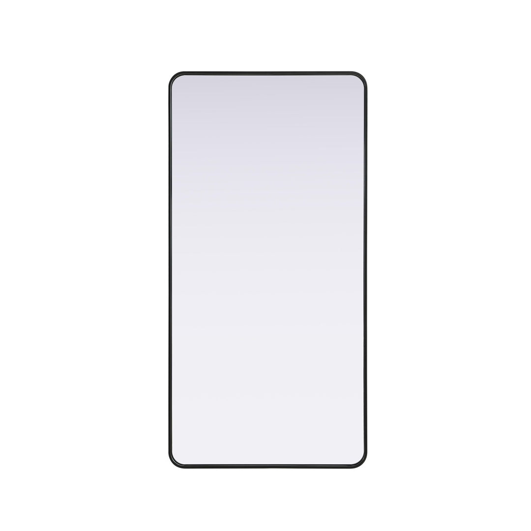 Contour Metal Rectangle Mirror 30X60 In Black - View 3 - Joshua Marshal