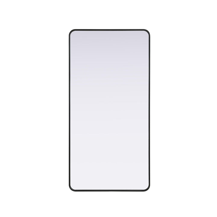 Contour Metal Rectangle Mirror 30X60 In Black - View 3 - Joshua Marshal