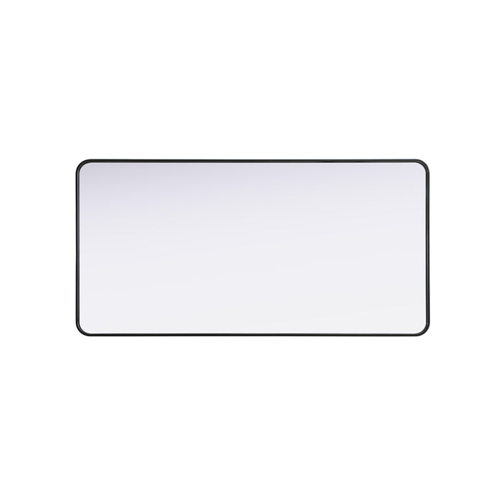 Contour Metal Rectangle Mirror 30X60 In Black - View 4 - Joshua Marshal