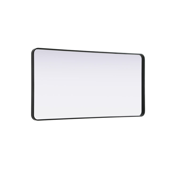 Contour Metal Rectangle Mirror 30X60 In Black - View 5 - Joshua Marshal