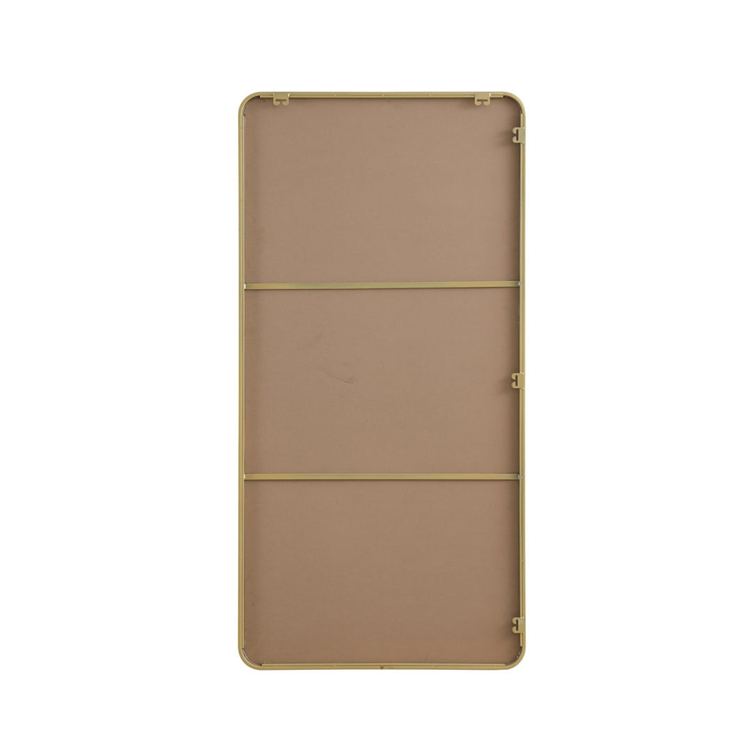 Contour Metal Rectangle Mirror 30X60 In Brass - View 6 - Joshua Marshal