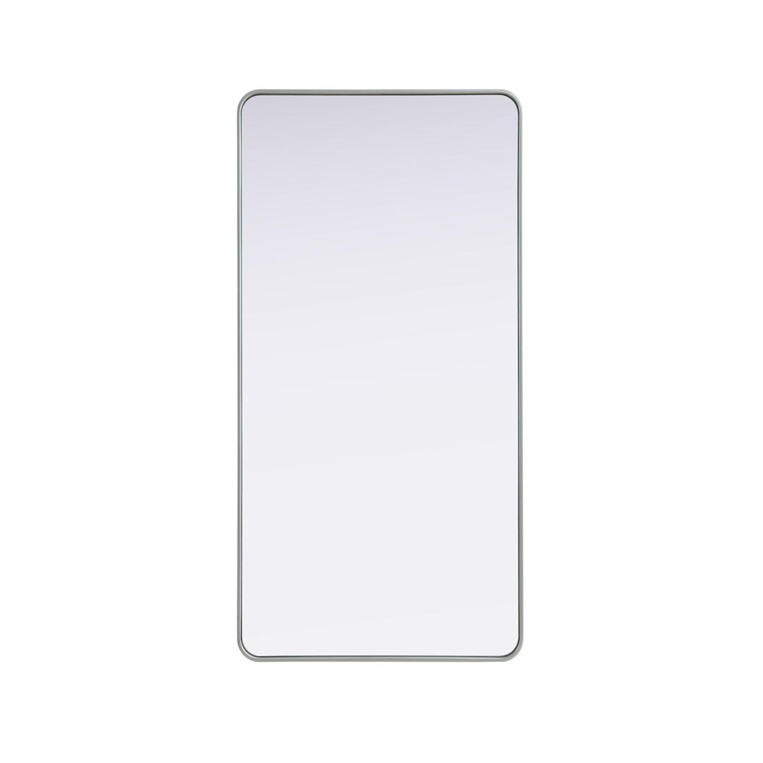 Contour Metal Rectangle Mirror 30X60 In Silver - View 3 - Joshua Marshal