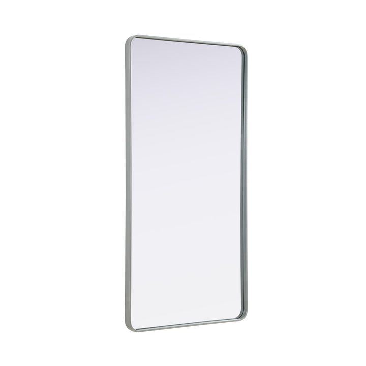 Contour Metal Rectangle Mirror 30X60 In Silver - View 4 - Joshua Marshal
