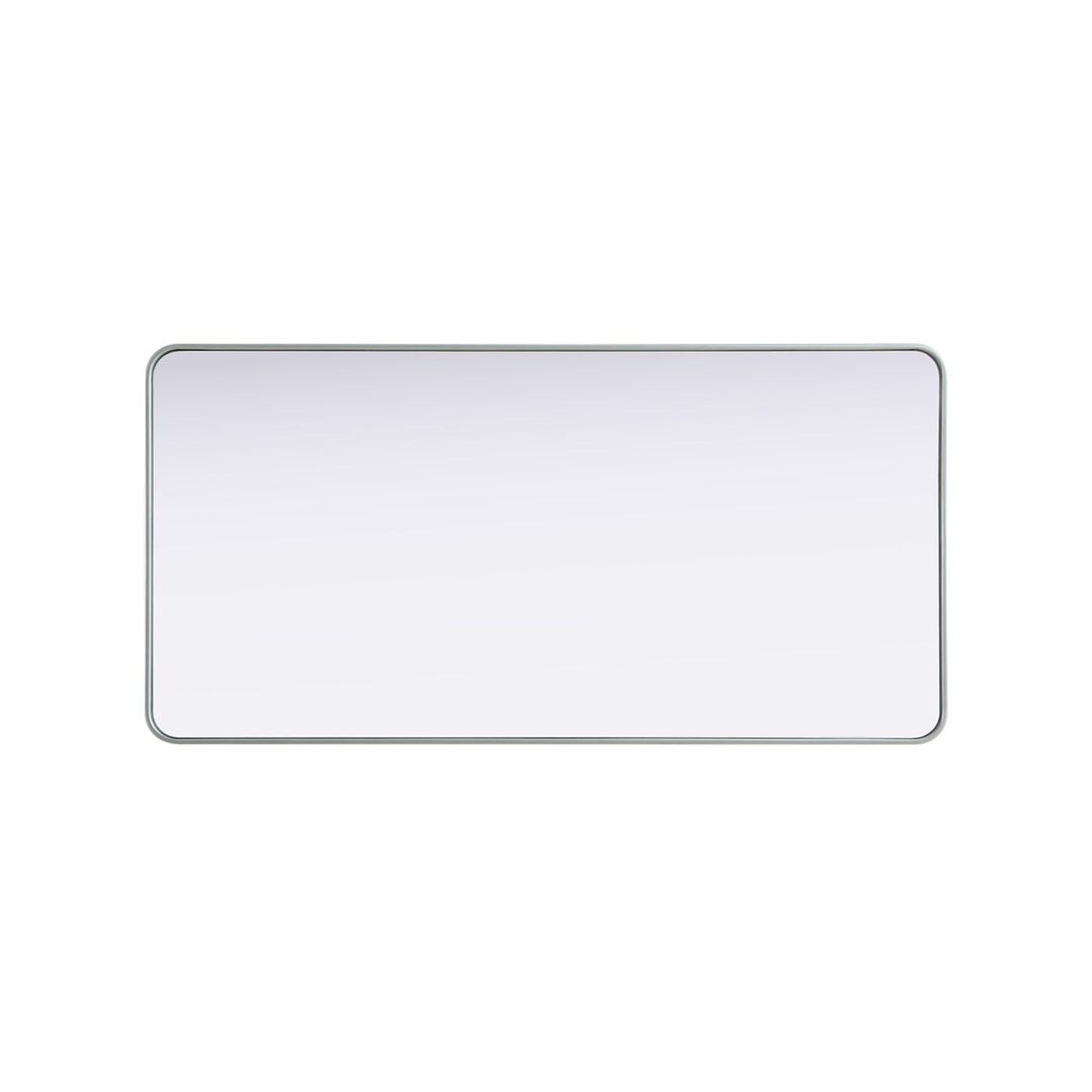 Contour Metal Rectangle Mirror 30X60 In Silver - View 5 - Joshua Marshal