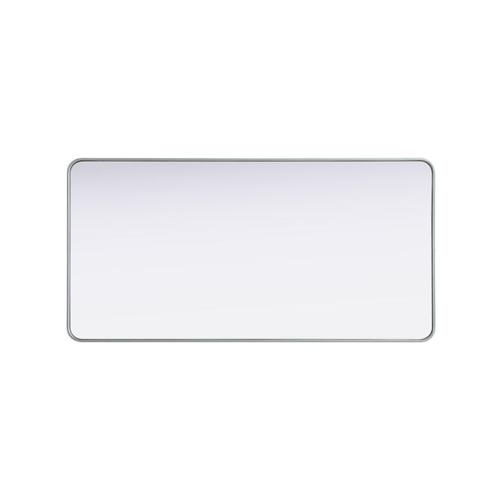 Contour Metal Rectangle Mirror 30X60 In Silver - View 5 - Joshua Marshal