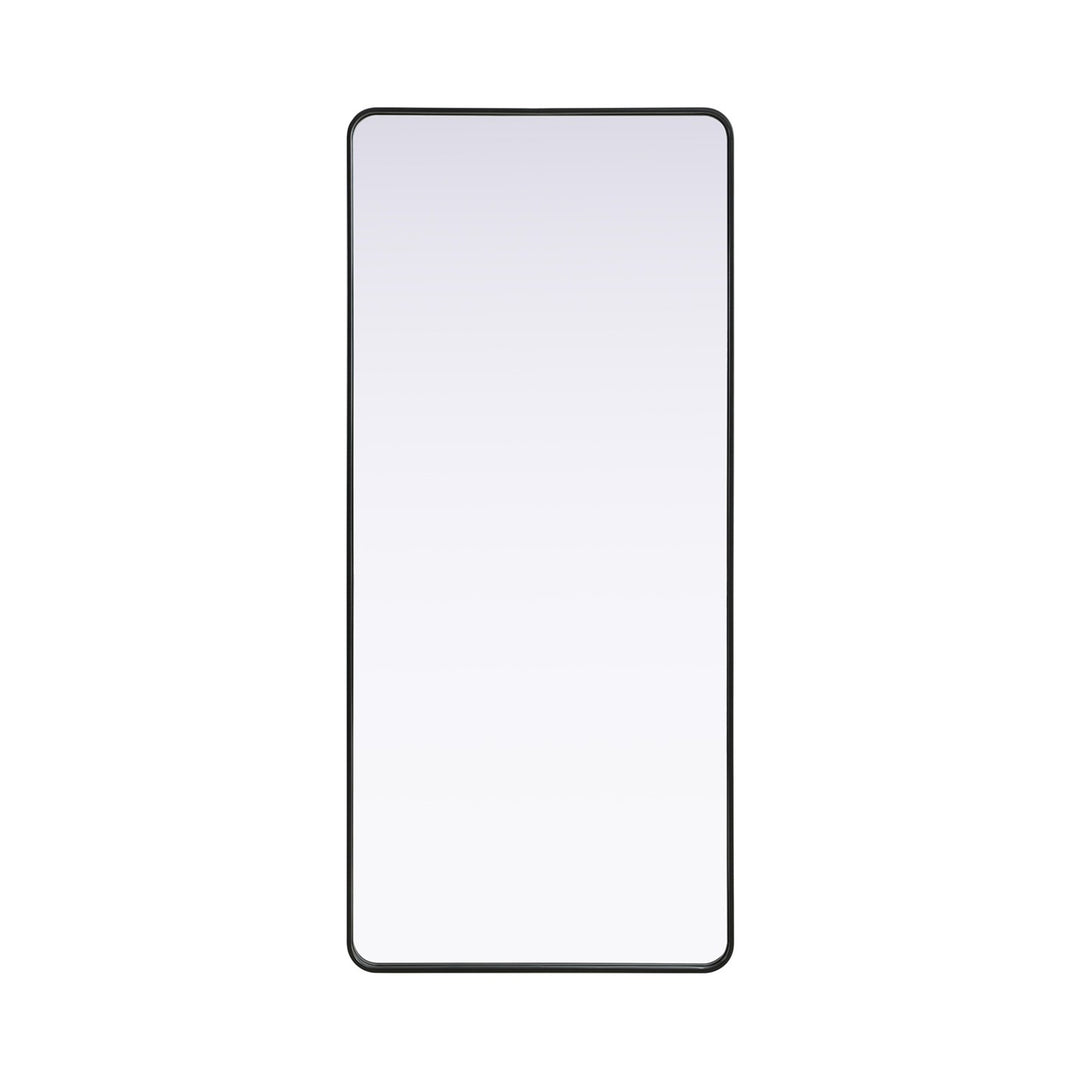 Contour Metal Rectangle Mirror 32X72 In Black - View 3 - Joshua Marshal