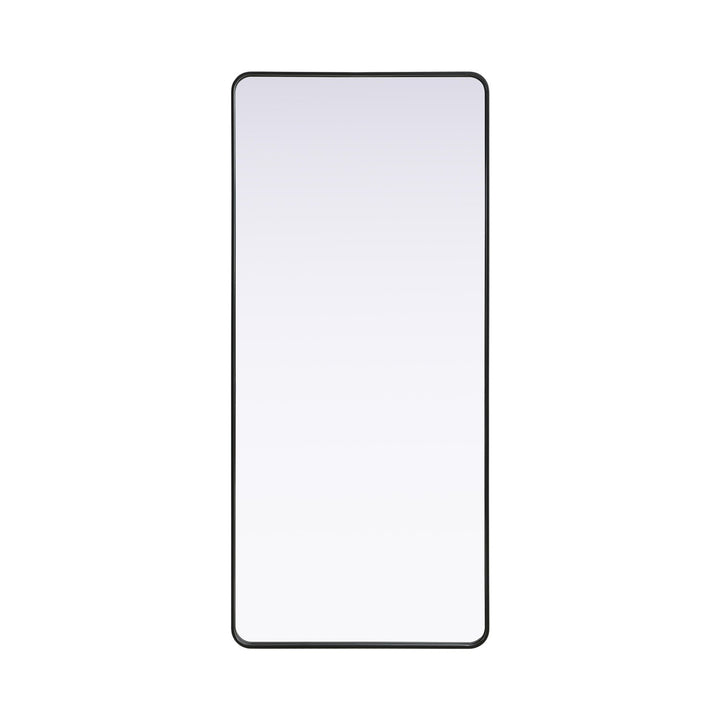 Contour Metal Rectangle Mirror 32X72 In Black - View 3 - Joshua Marshal