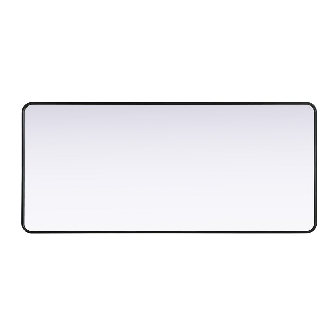 Contour Metal Rectangle Mirror 32X72 In Black - View 4 - Joshua Marshal