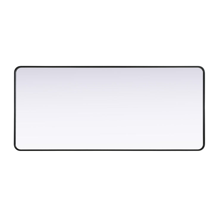 Contour Metal Rectangle Mirror 32X72 In Black - View 4 - Joshua Marshal