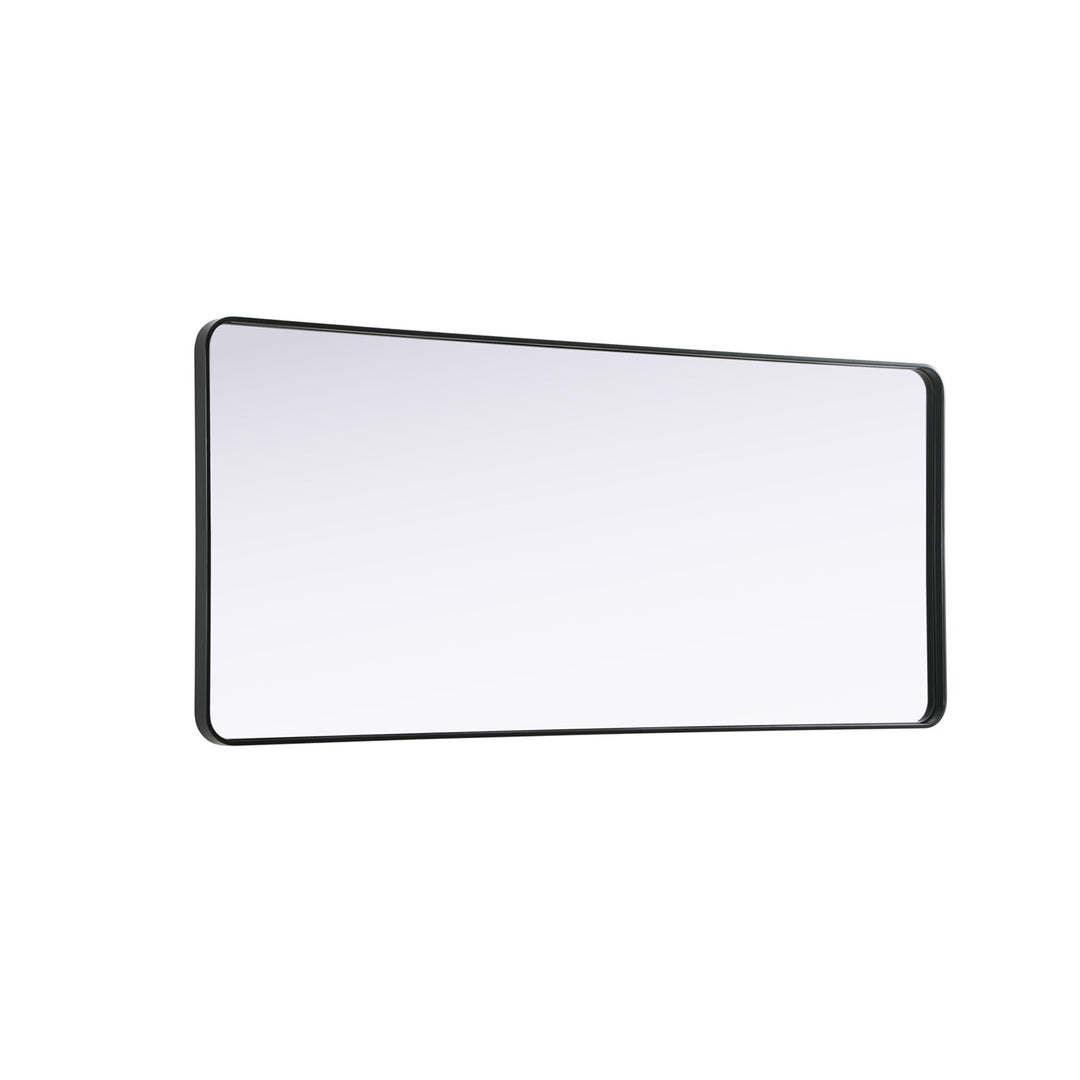 Contour Metal Rectangle Mirror 32X72 In Black - View 5 - Joshua Marshal