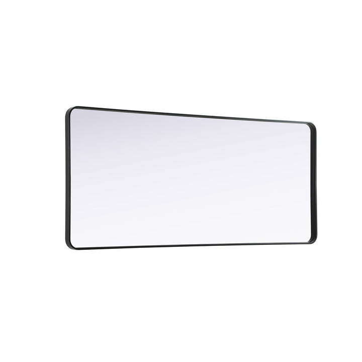 Contour Metal Rectangle Mirror 32X72 In Black - View 5 - Joshua Marshal