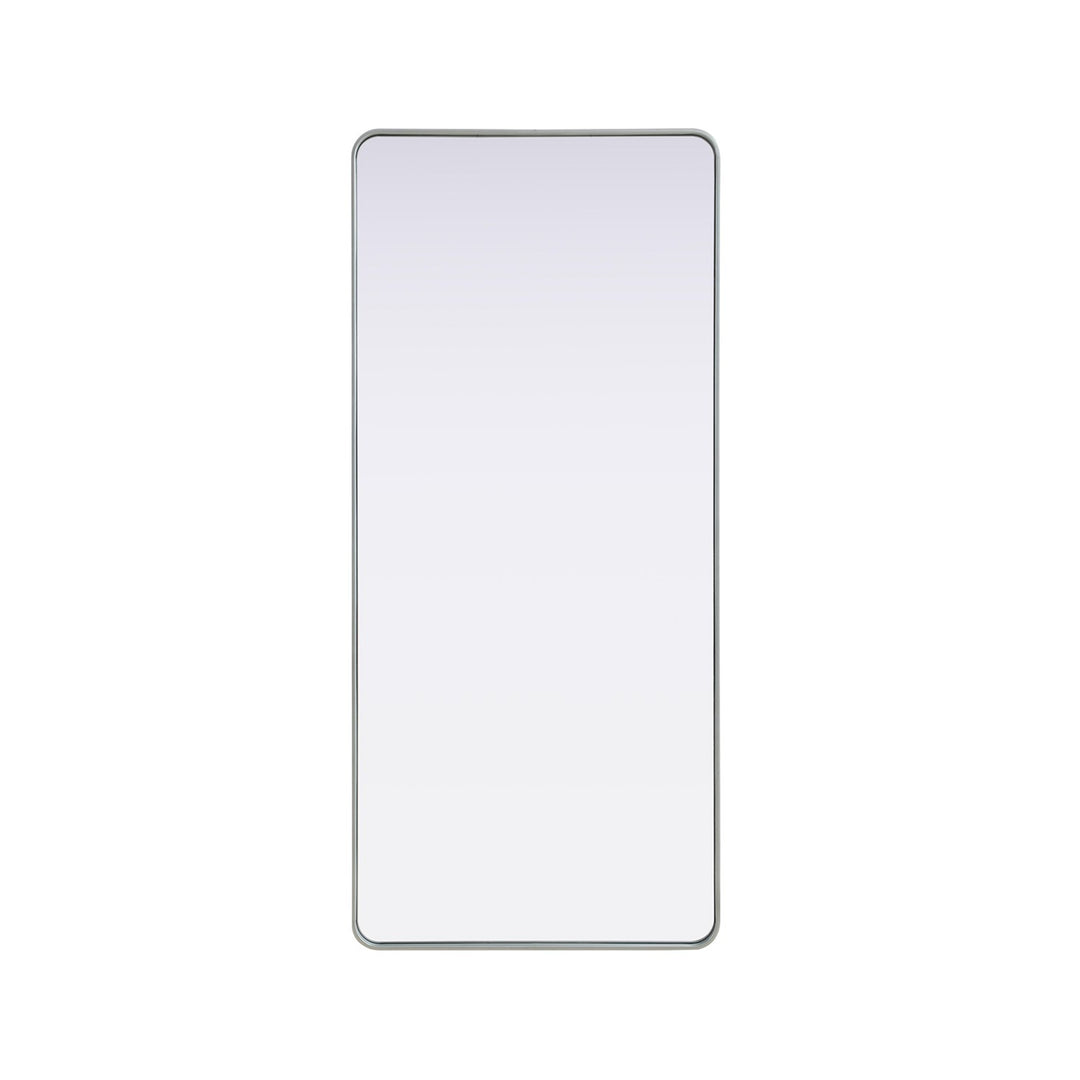 Contour Metal Rectangle Mirror 32X72 In Silver - View 3 - Joshua Marshal