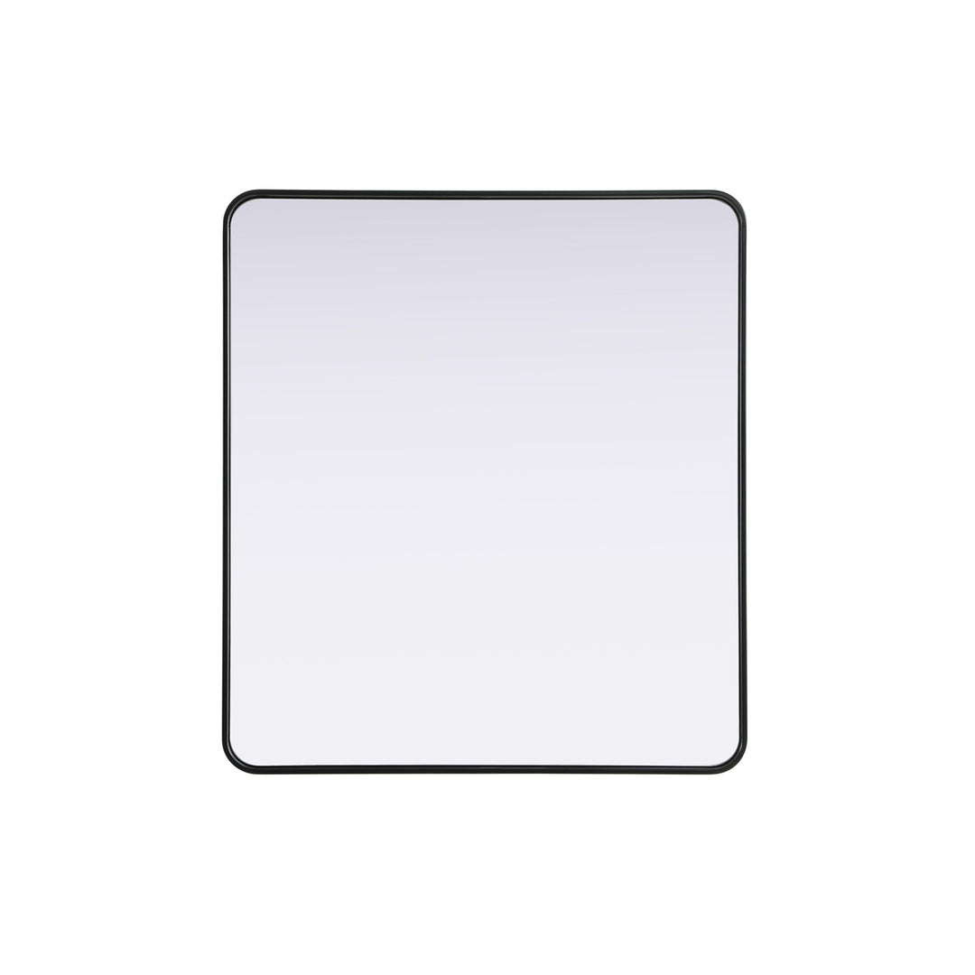 Contour Metal Rectangle Mirror 36X40 In Black - View 3 - Joshua Marshal