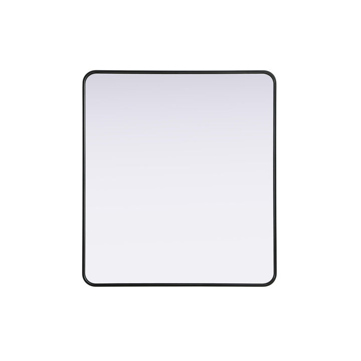 Contour Metal Rectangle Mirror 36X40 In Black - View 3 - Joshua Marshal