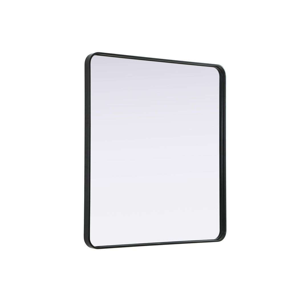 Contour Metal Rectangle Mirror 36X40 In Black - View 4 - Joshua Marshal