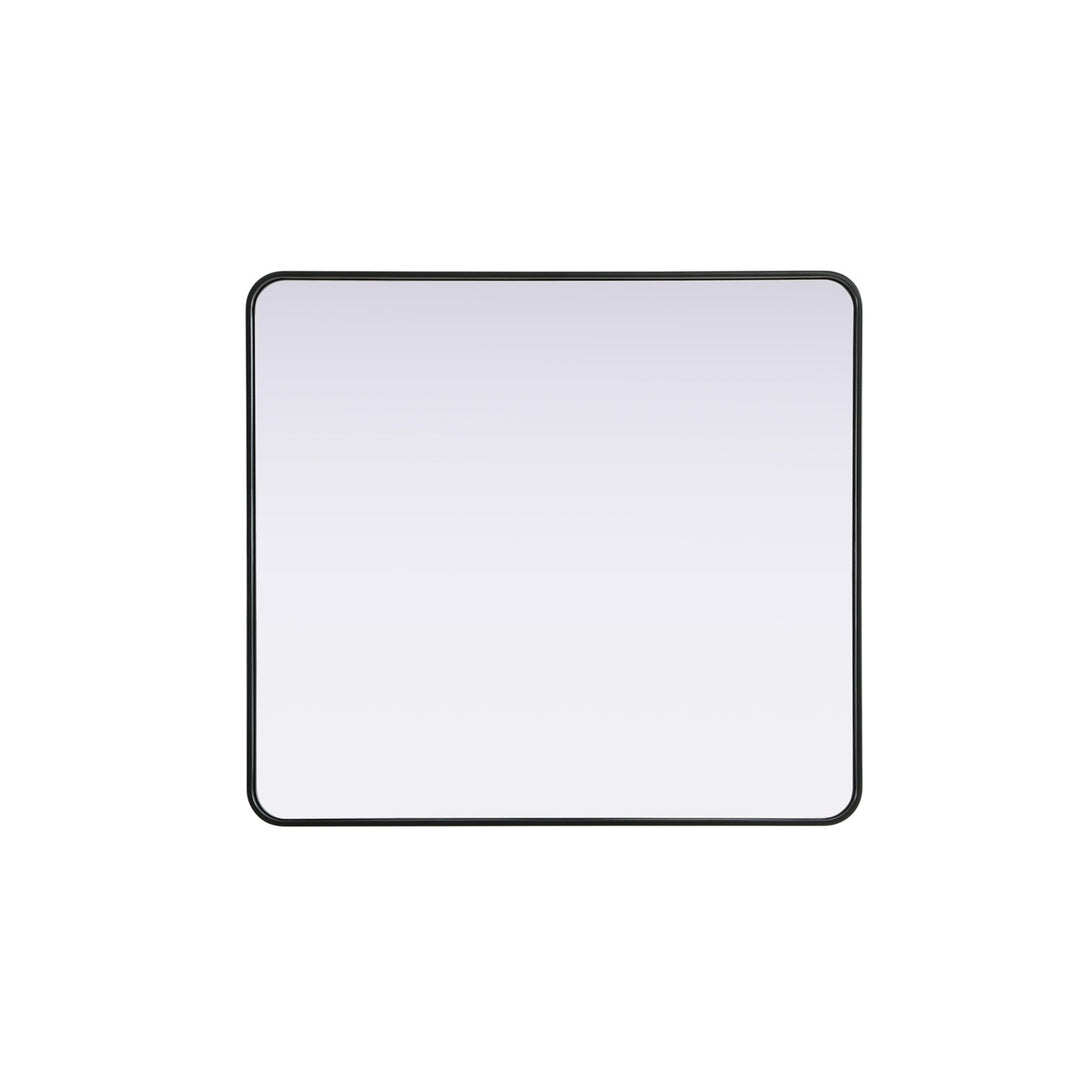 Contour Metal Rectangle Mirror 36X40 In Black - View 5 - Joshua Marshal