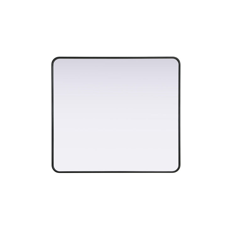 Contour Metal Rectangle Mirror 36X40 In Black - View 5 - Joshua Marshal
