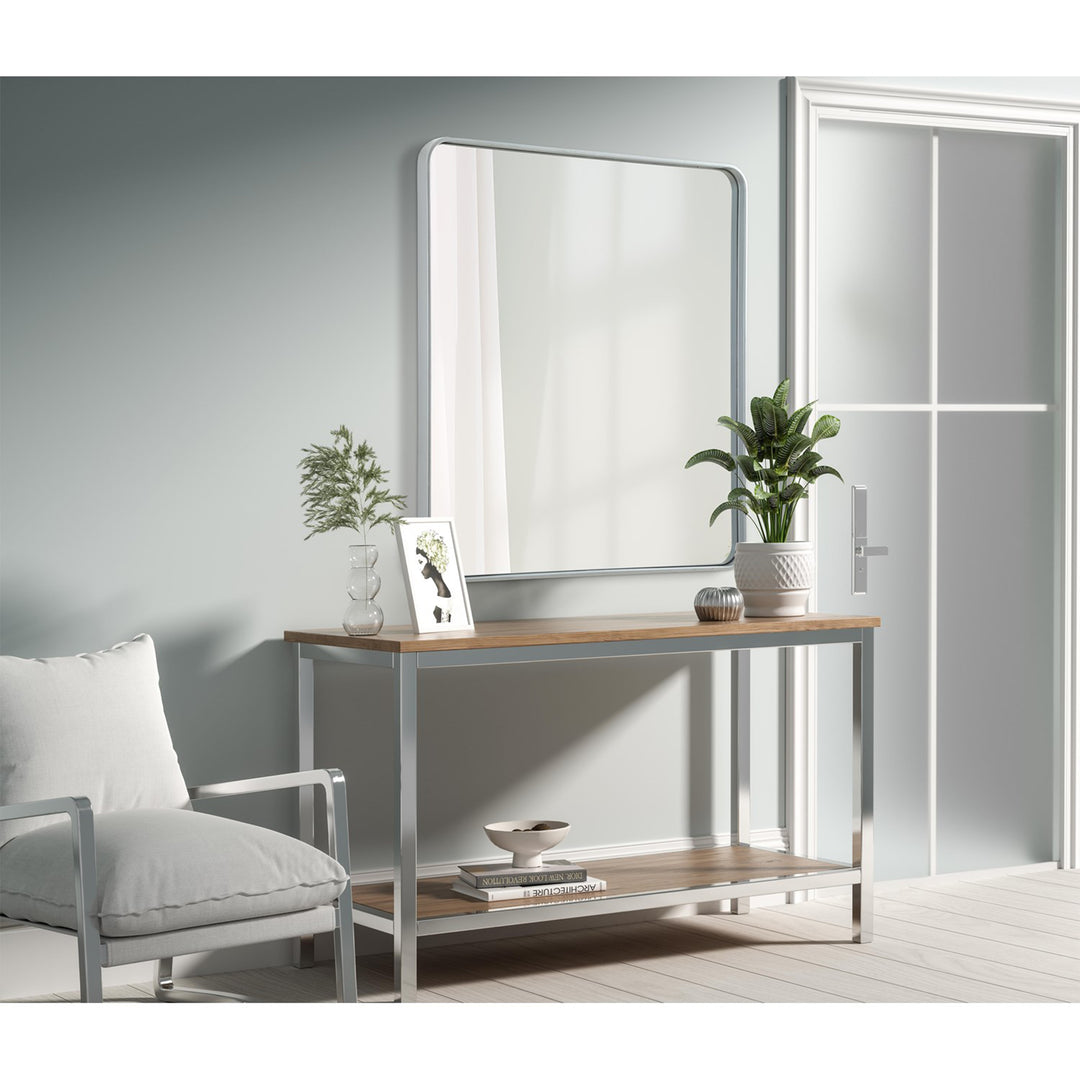 Contour Metal Rectangle Mirror 36X40 In Silver - View 2 - Joshua Marshal