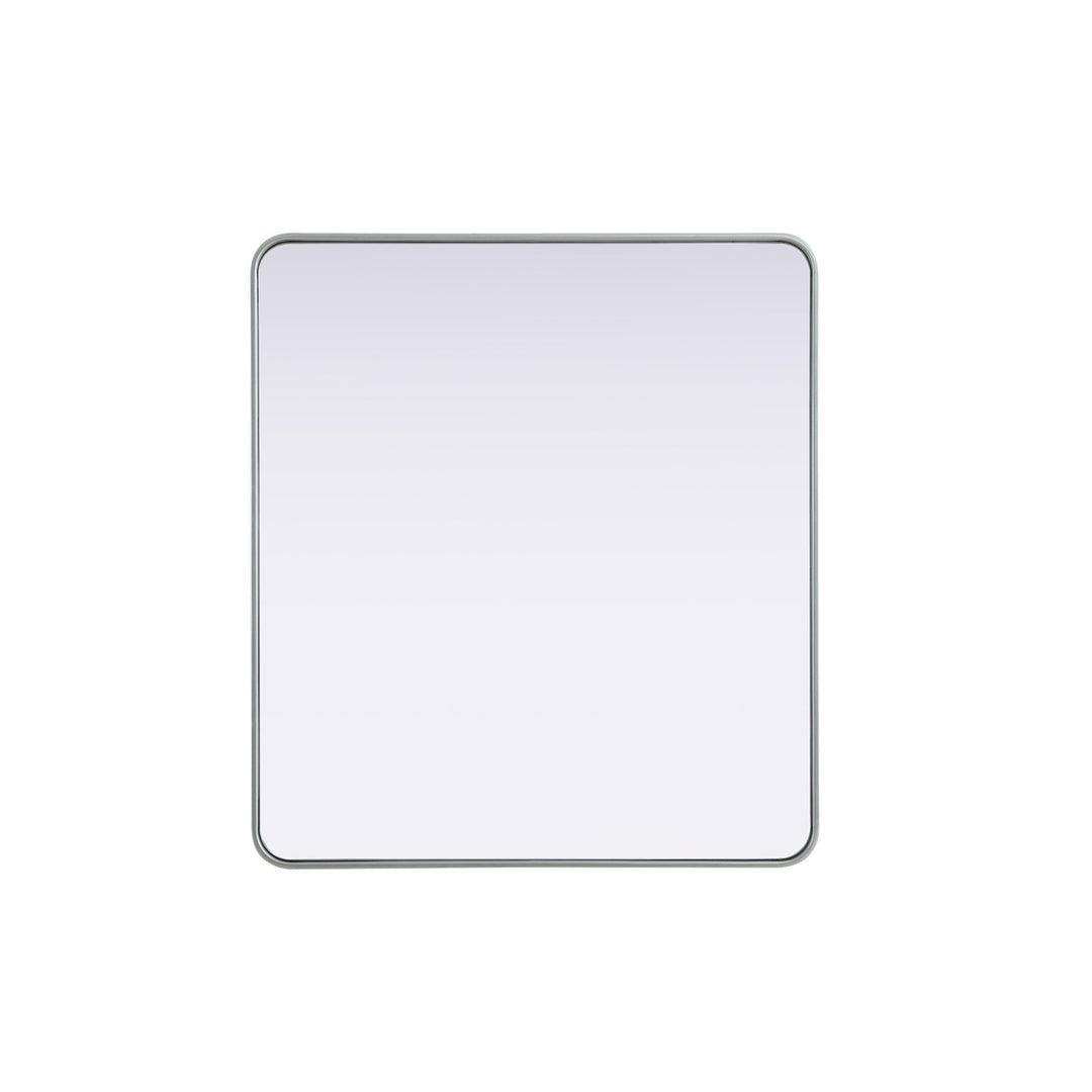 Contour Metal Rectangle Mirror 36X40 In Silver - View 3 - Joshua Marshal