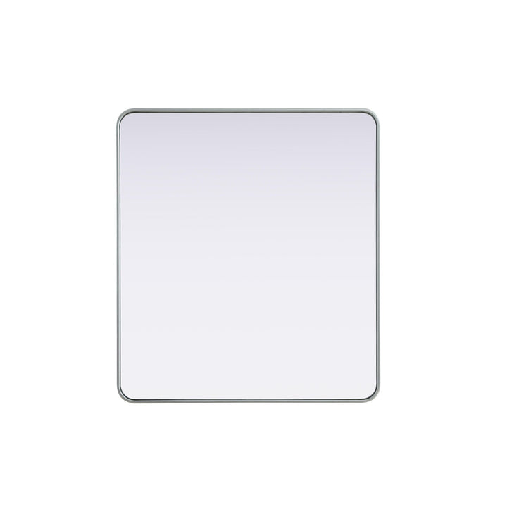 Contour Metal Rectangle Mirror 36X40 In Silver - View 3 - Joshua Marshal