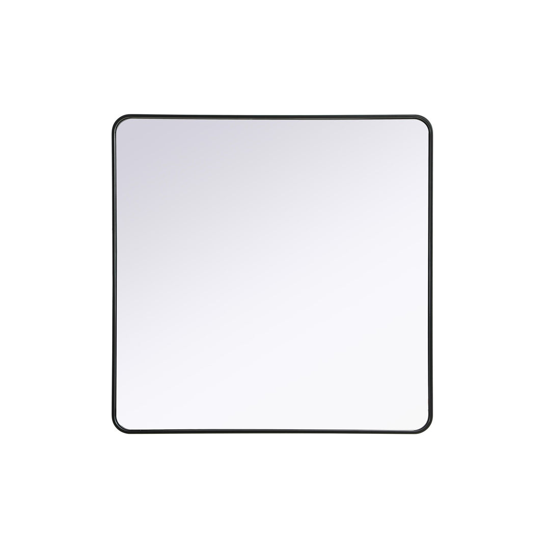 Contour Metal Square Mirror 42X42 In Black - View 3 - Joshua Marshal