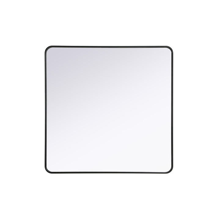 Contour Metal Square Mirror 42X42 In Black - View 3 - Joshua Marshal