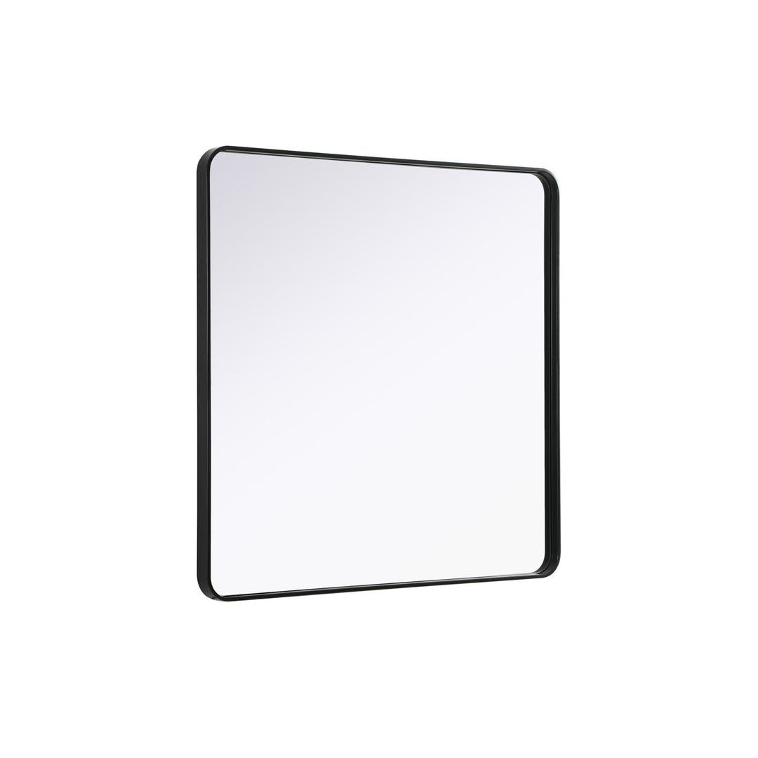 Contour Metal Square Mirror 42X42 In Black - View 4 - Joshua Marshal
