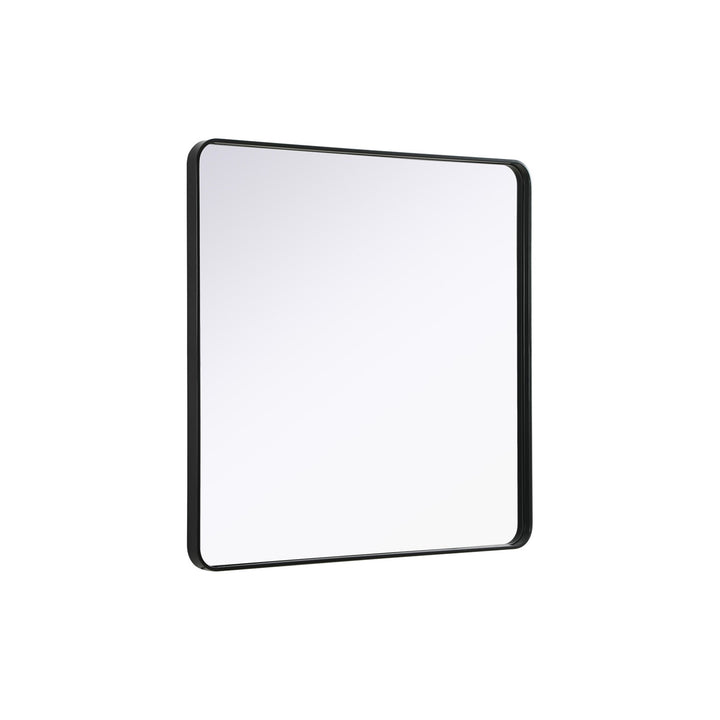 Contour Metal Square Mirror 42X42 In Black - View 4 - Joshua Marshal