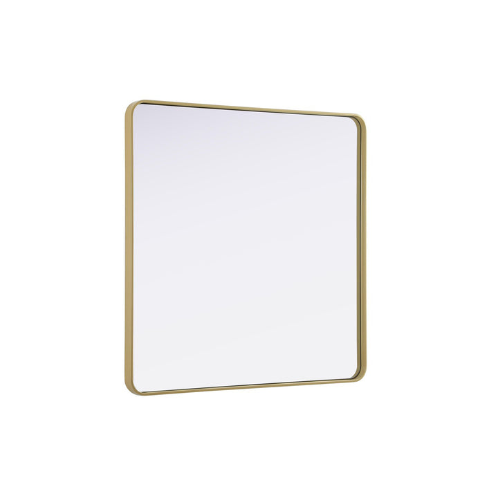 Contour Metal Square Mirror 42X42 In Brass - View 4 - Joshua Marshal