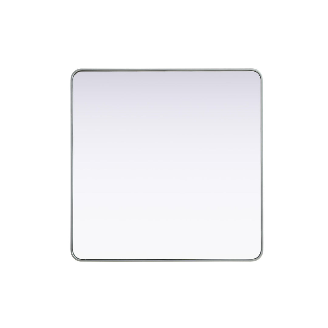 Contour Metal Square Mirror 42X42 In Silver - View 3 - Joshua Marshal