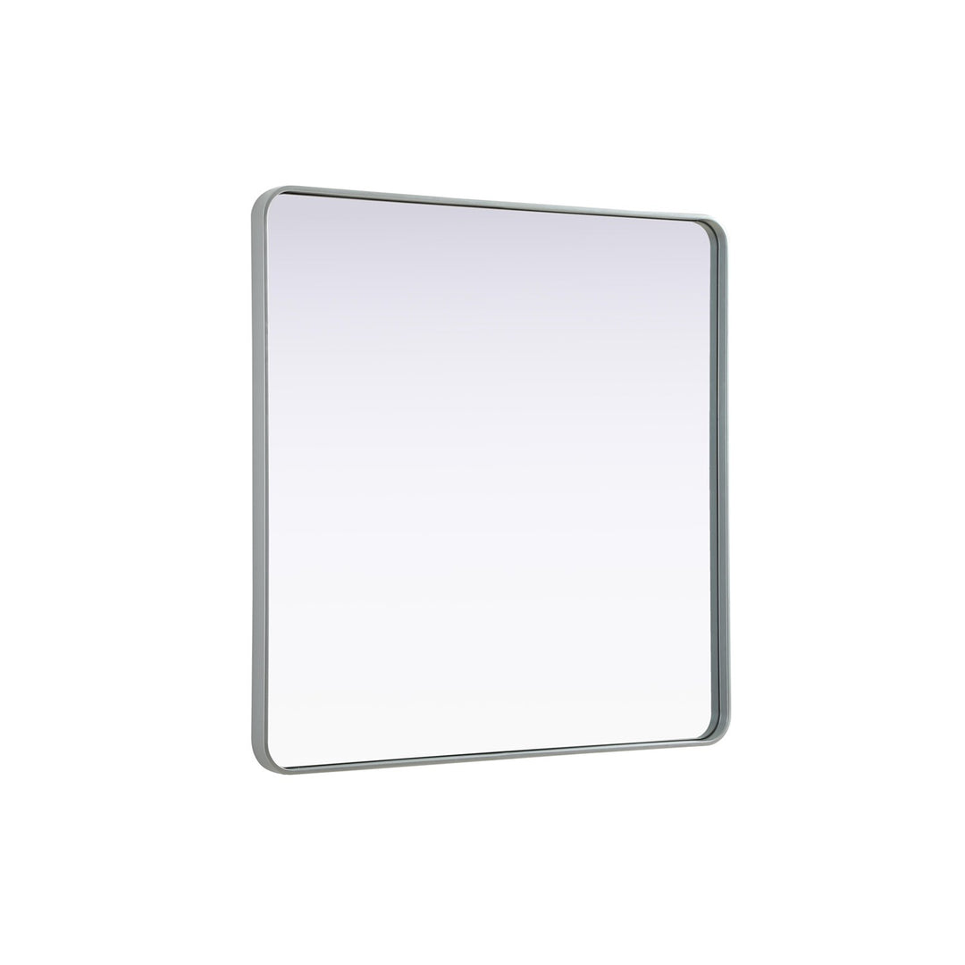 Contour Metal Square Mirror 42X42 In Silver - View 4 - Joshua Marshal