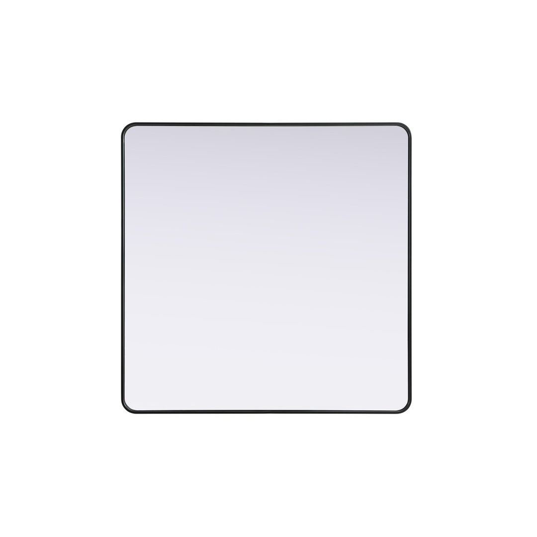 Contour Metal Square Mirror 48X48 In Black - View 3 - Joshua Marshal