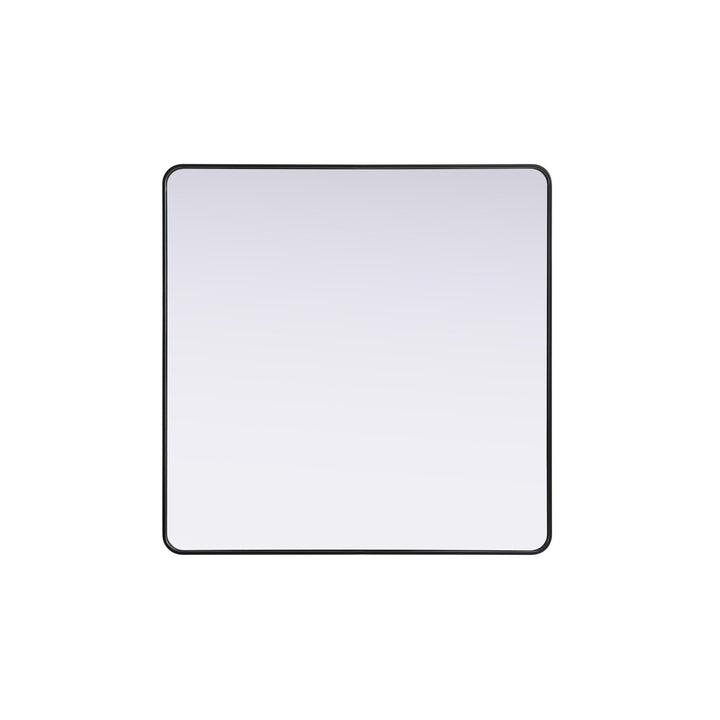 Contour Metal Square Mirror 48X48 In Black - View 3 - Joshua Marshal