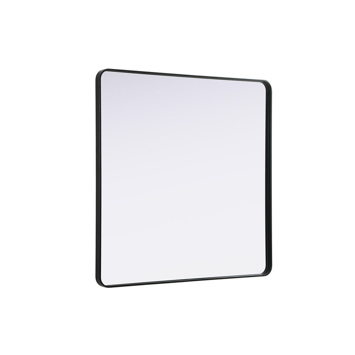 Contour Metal Square Mirror 48X48 In Black - View 4 - Joshua Marshal