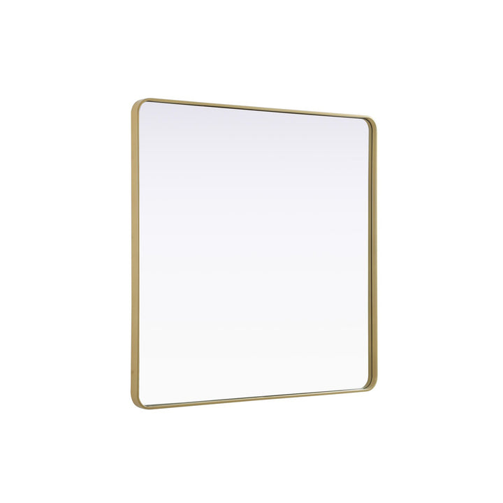 Contour Metal Square Mirror 48X48 In Brass - View 4 - Joshua Marshal