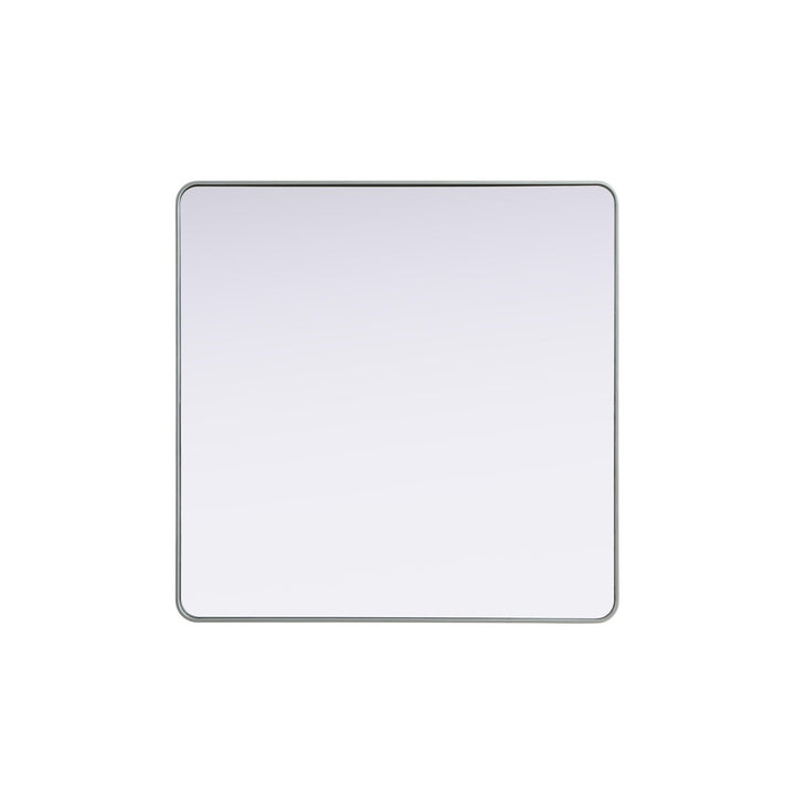 Contour Metal Square Mirror 48X48 In Silver - View 3 - Joshua Marshal