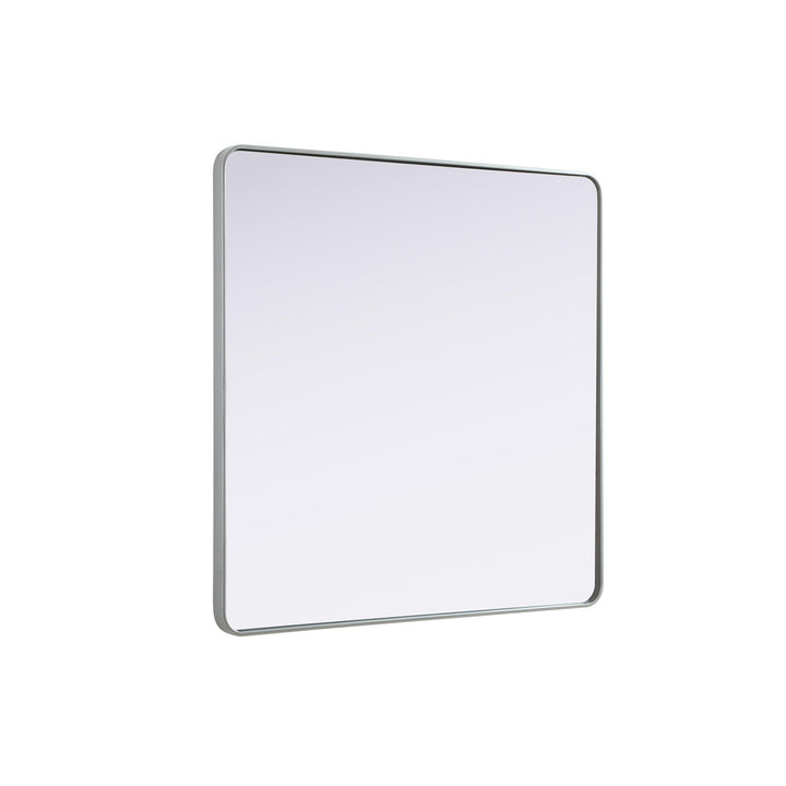 Contour Metal Square Mirror 48X48 In Silver - View 4 - Joshua Marshal
