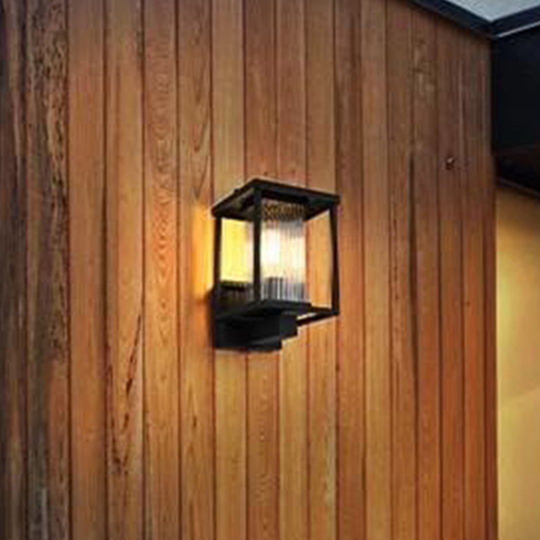 7 Inch Outdoor Wall Sconce in Black Black Finish - LIGHTING by Joshua Marshal