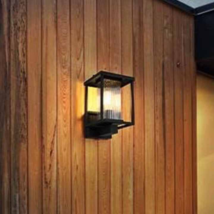 7 Inch Outdoor Wall Sconce in Black Black Finish - LIGHTING by Joshua Marshal