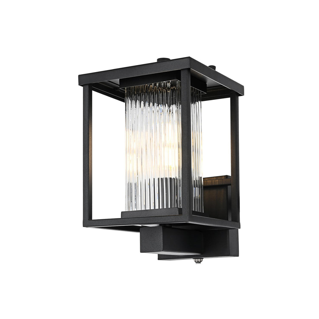 7 Inch Outdoor Wall Sconce in Black - View 3 - Joshua Marshal