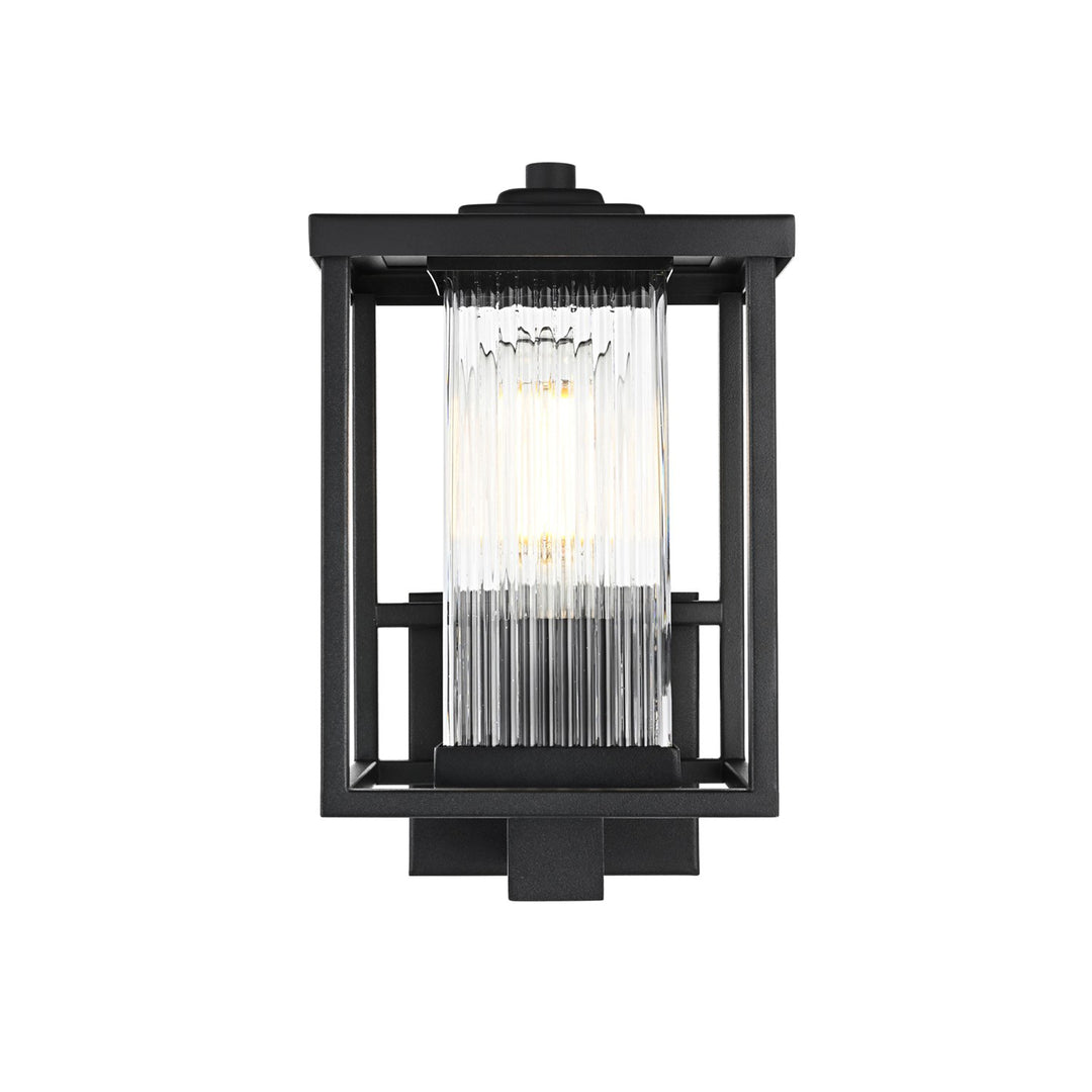 7 Inch Outdoor Wall Sconce in Black - View 4 - Joshua Marshal