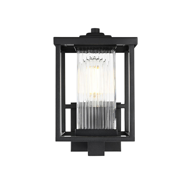 7 Inch Outdoor Wall Sconce in Black - View 4 - Joshua Marshal